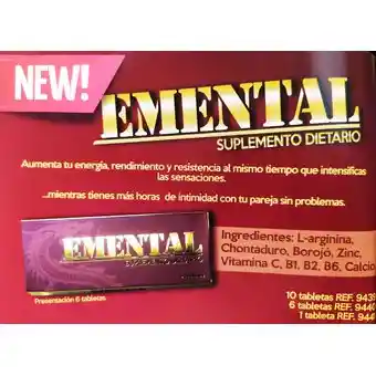 Emental Suplemento Dietario X 10 Original Potenciador