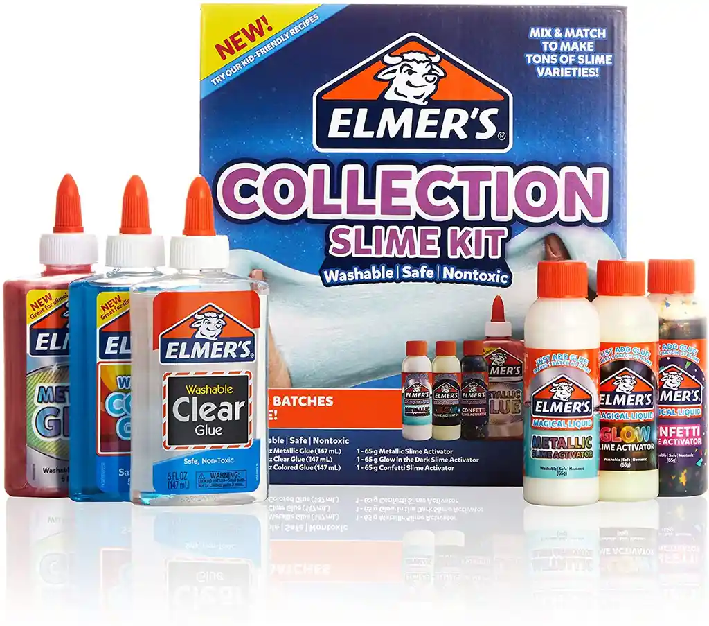 Kit Slime Collection Elmers 6 Unidades Lavable Pegamento