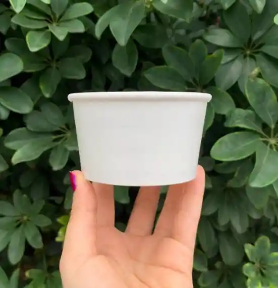 Contenedor 6 Onz Blanco Frio