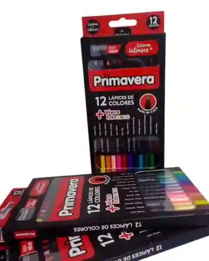 Color Colores Primavera Unipunta Black Madera Negra Caja X 12 Unidades
