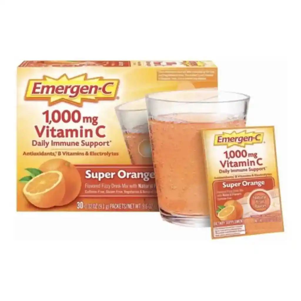 Vitamina C Emergenc1000Mg Polvo Sabor Naranja | 10 Sobres En Polvo