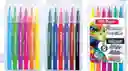 Plumones Marcadores Punta Pincel X12 Offi-esco