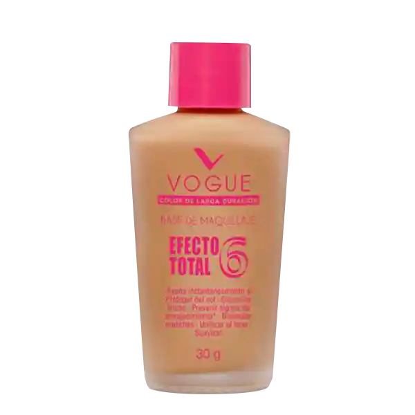 Vogue Base Liquida Efecto Total 6 Canela X 30ml