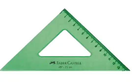 Faber Castell Regla Escuadra 45° /21 Cm