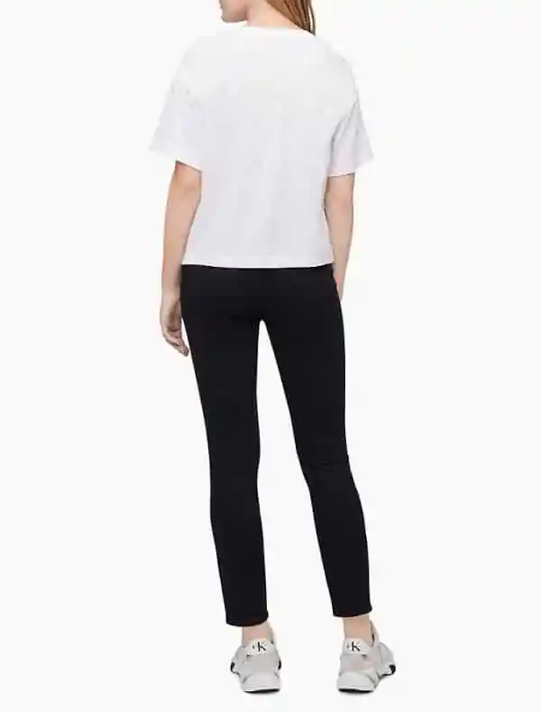 Camiseta Mujer Calvin Klein Mirror Monogram Logo Baby T-shirt White