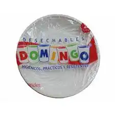 Plato Plano Desechable 18 Cm