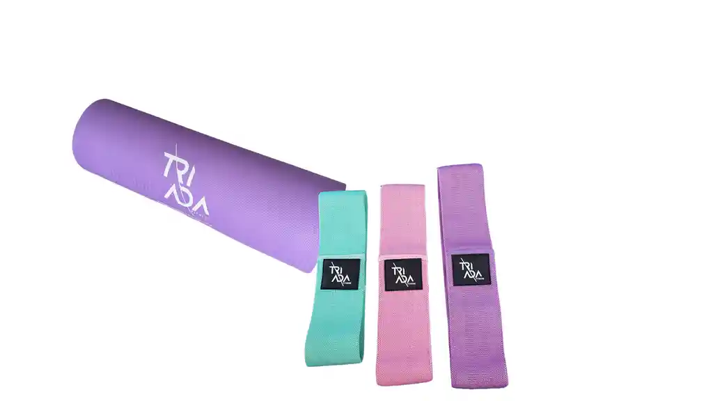 Yoga Mat Kit+ Bandas De Resistencia X3