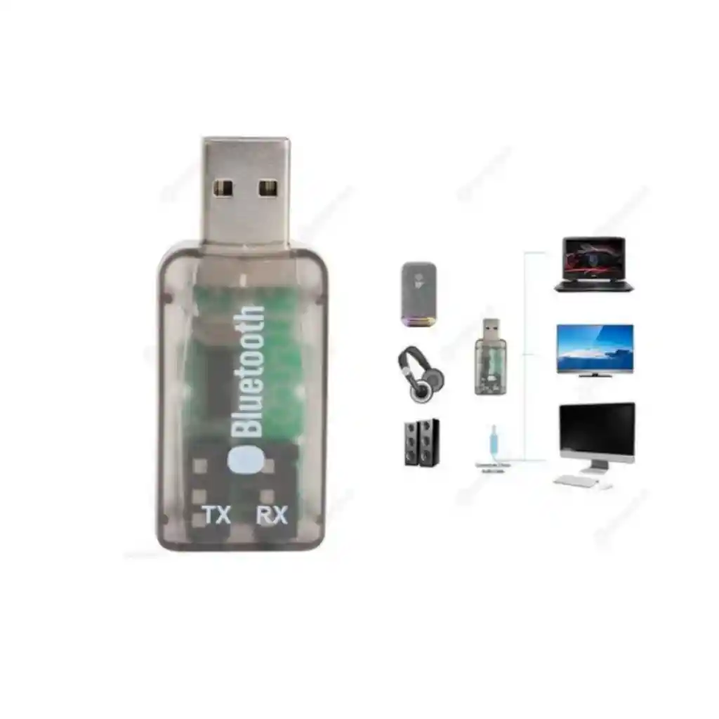 Adaptador Audio Convertidor Bluetooth 5 2 En 1 Rca Usb 3.5 Hjx-001