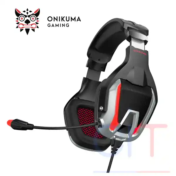 Diadema Gamer Onikuma K12 Negro Y Rojo