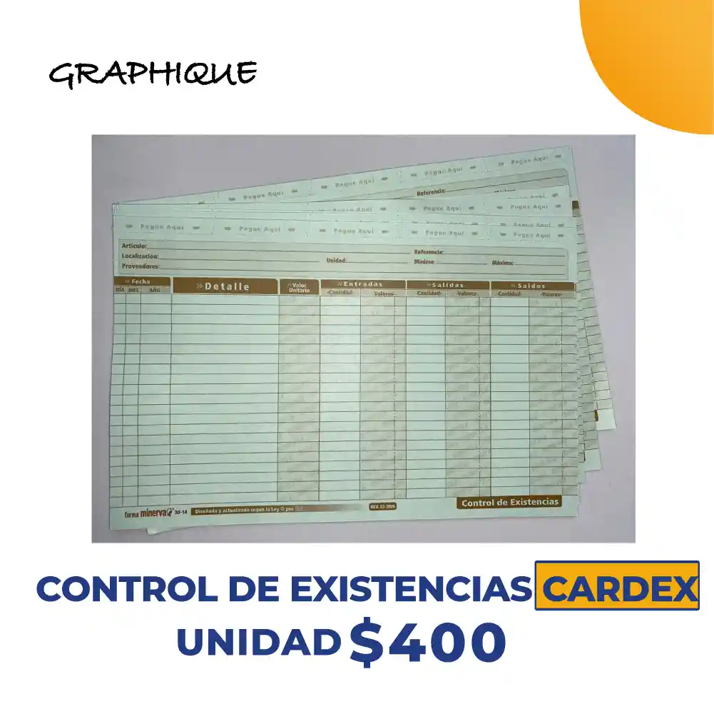 Control De Existencias Cardex X Unidad