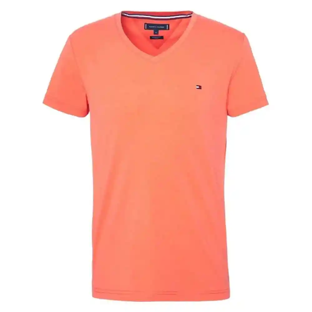 Tommy Hilfiger Talla Xs - Camiseta Hombrecon Cuello En V Canteloupe