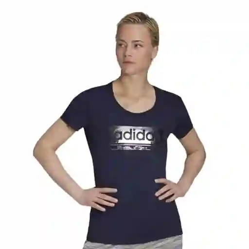 Talla M O L - Camiseta Mujer Adidas Foil Graphic Tee Navy