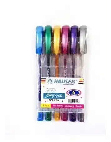 Escarcha Boligrafo Do Marca Hauser Paquete X6 Und