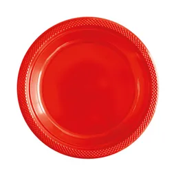 Plato Rojo Biodegradable 9"