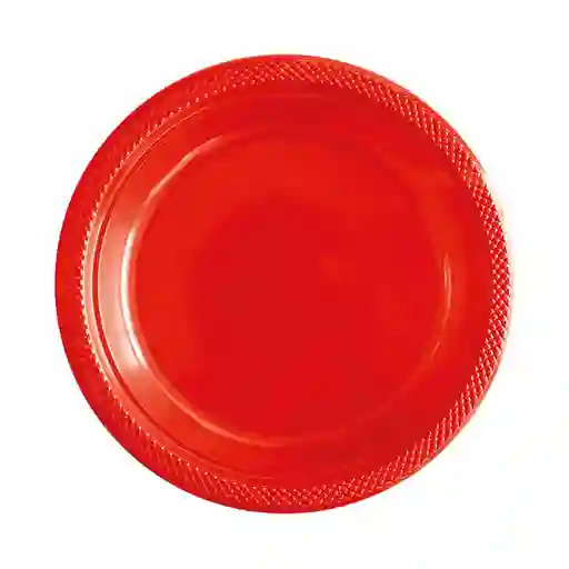 Plato Rojo Biodegradable 9"