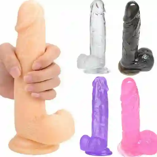 Dildo Consolador Con Chupa 22cm