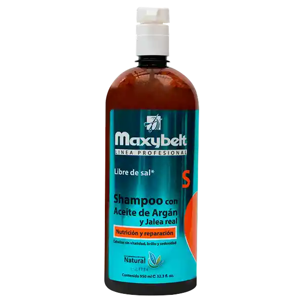 Maxybelt Shampoo Con Aceite De Argán Y Jalea Real X 950ml