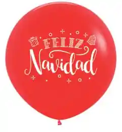 Globos Bombas R-24 Feliz Navidad Fashon Rojo X3