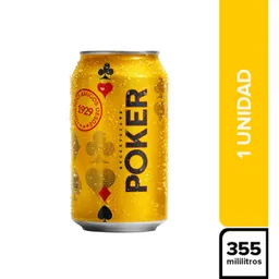 Poker Cerveza Normal Lata X6