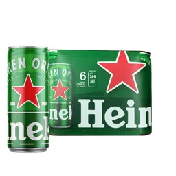 Heineken Cerveza Lata Sixpack