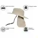 Sombrero Pescador Pesquero Safari Sol Capa Cuello Beige