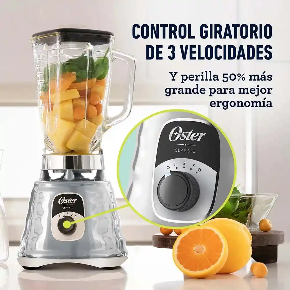 Oster Licuadora Clasicacon Perilla Ergonomica De 3 Velocidades Blst4655