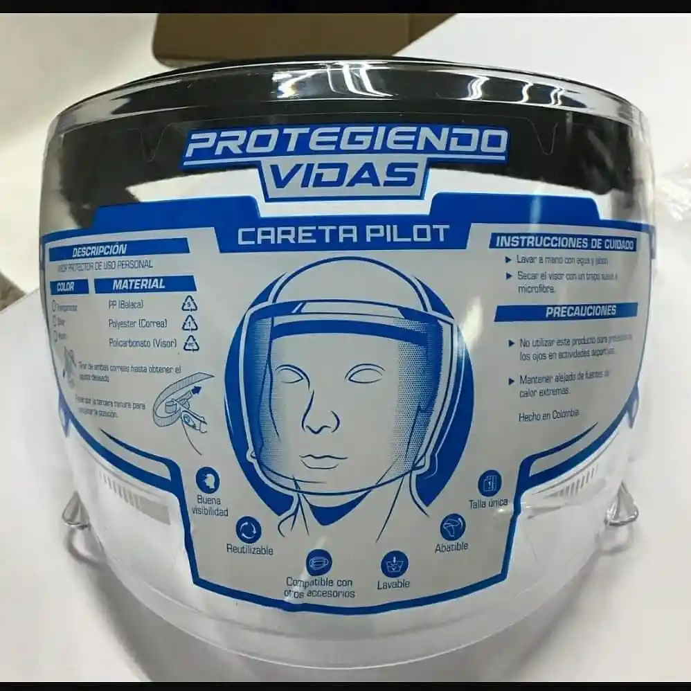 2x1 Careta De Policarbonato 18 Cm | Máscara O Visor Con Protección Uv