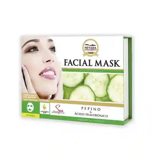Nevada Velo Facial De Pepino Y Acido Hialuronico Natural Products Caja 10 Uds X 30 G