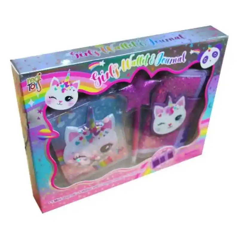 Reditoys Set de Diario y Billetera Caticorn