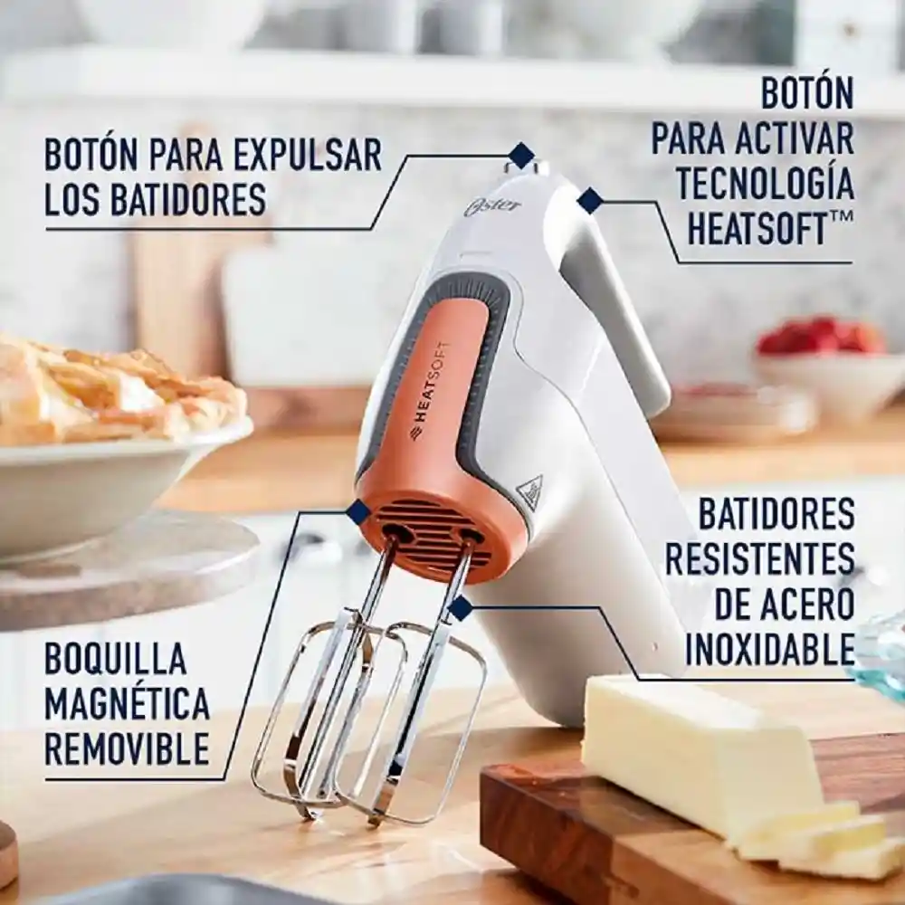 Oster Batidora De Manotecnologia Heatsoft Fpsthmamr 440 Watts