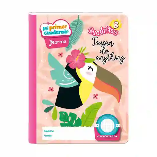 Cuaderno Cosido Norma 100 Hojas Mi Primer Cuaderno B Motivo Niña Cuadriculado