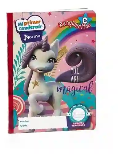 Cuaderno Cosido Norma 100 Hojas Mi Primer Cuaderno C Motivo Niña Rengloncitos (rayado)