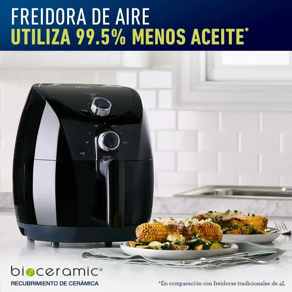 Oster Freidora De Airebioceramic 3.2 Litros Ckstaf7601