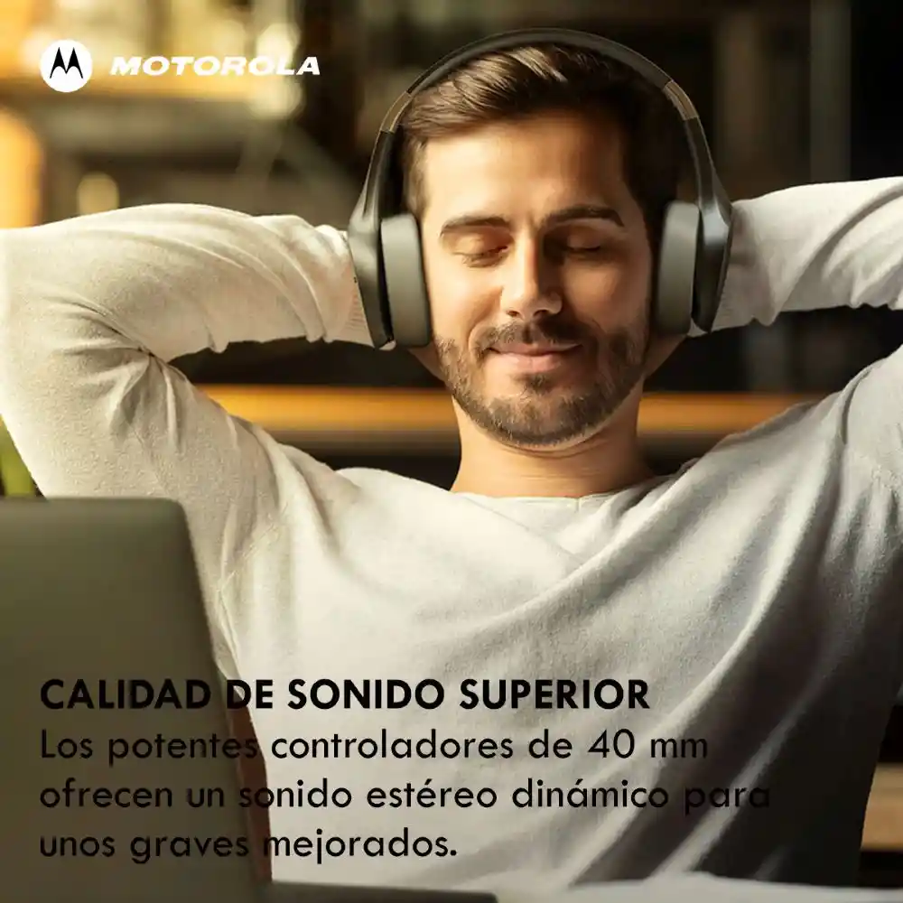 Motorola Audífonos Diadema Bluetooth V5.0/Plug 3.5Mm. Xt500+