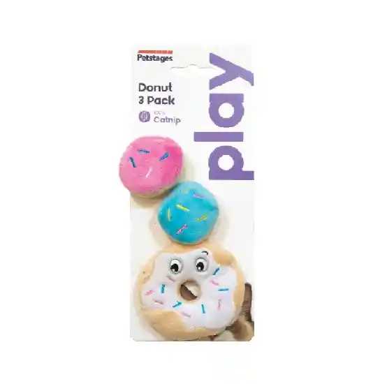 Petstages Juguete Donut 3 Pack