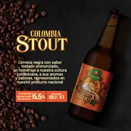 Cerveza Artesanal Colombia Stout.