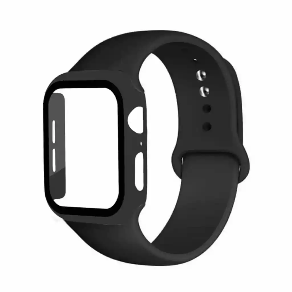 Protector Completo Para Apple Watch 40mm (bumper + Manilla) Color Negro