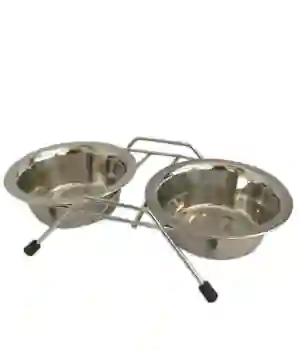 Comedero Doble Metalico Pequeño