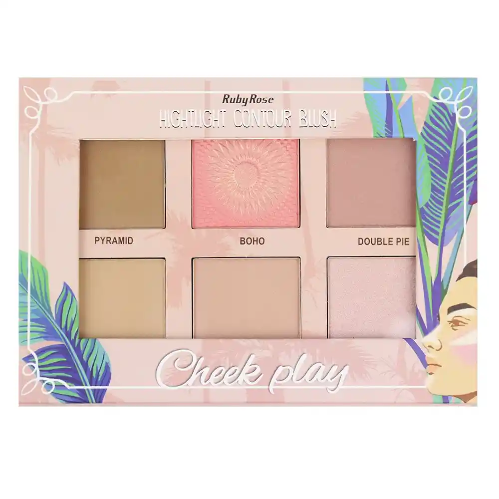 RUBY ROSE Paleta Highlight Contour Blush Cheek