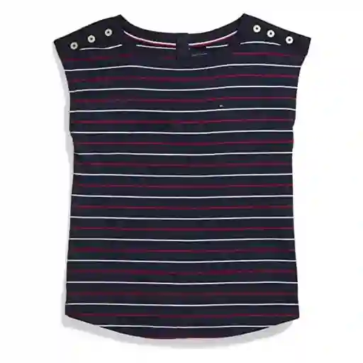 Tommy Hilfiger Talla S - Camiseta Mujershort Sleeve Stripes | Original