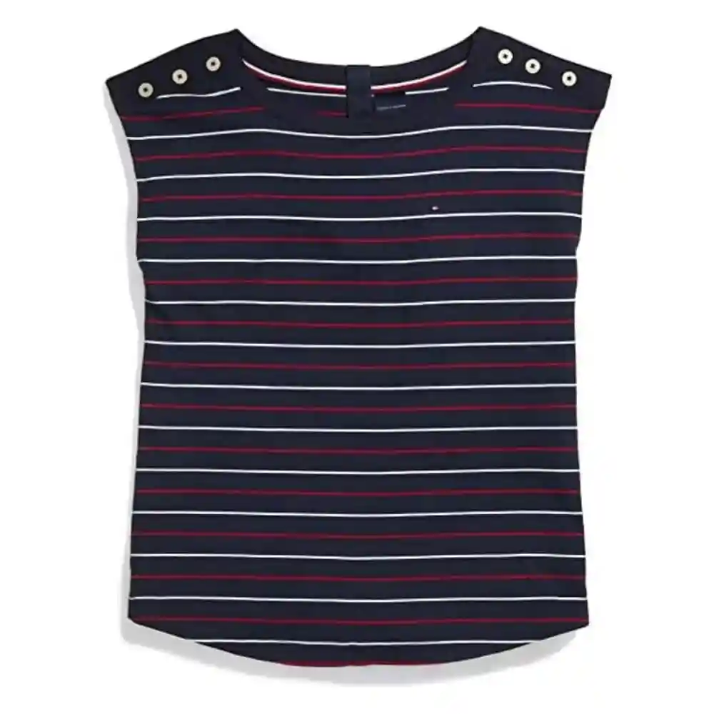 Tommy Hilfiger Talla S - Camiseta Mujershort Sleeve Stripes | Original