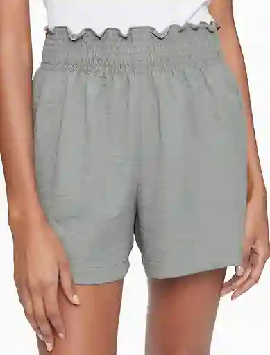Talla M - Shorts Mujer Calvin Klein Gauze Smock Waist 4" Olive | Original
