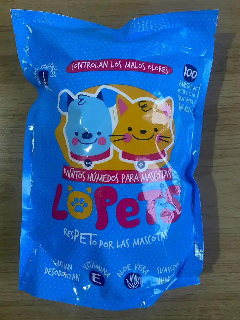 Lopets Pañitos Humedos 100 Unidades