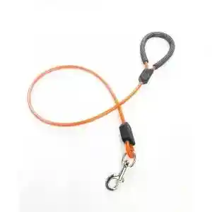 Naranja - Correa Perro Reforzada Para Mascotas Con Cable De Acero Y Gancho De Seguridad | 120 Cm