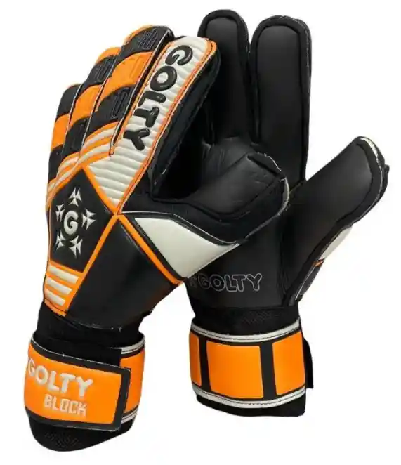 Guante De Futbol Golty Compettion Blok Antifracturante Naranja Talla 05.0