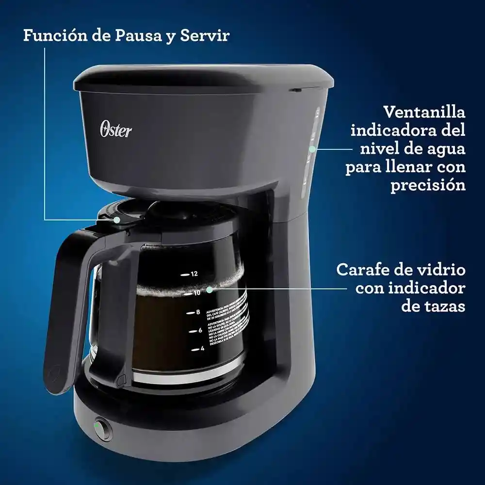 Oster Cafeterade 12 Tazas Con Indicador De Encendido Bvstdcs12B