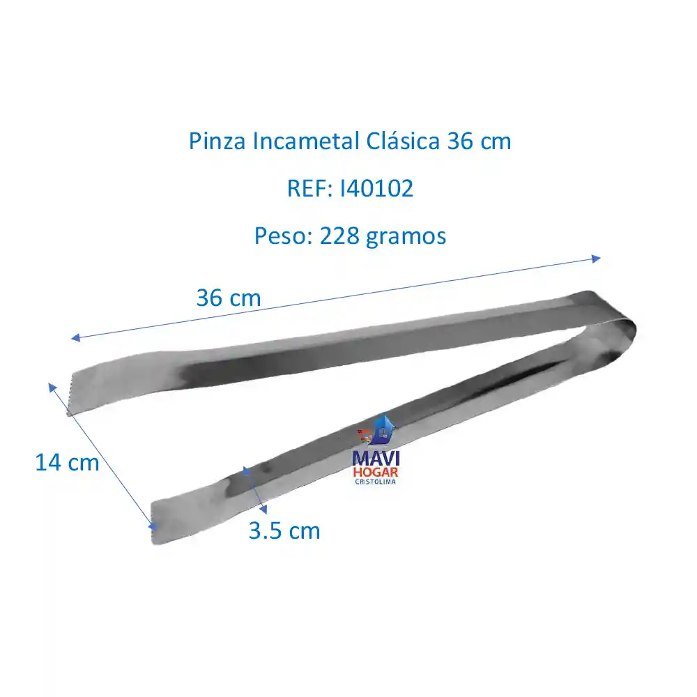 Incametal Pinzas En Acero Inoxidable Clásica 36cm/14"