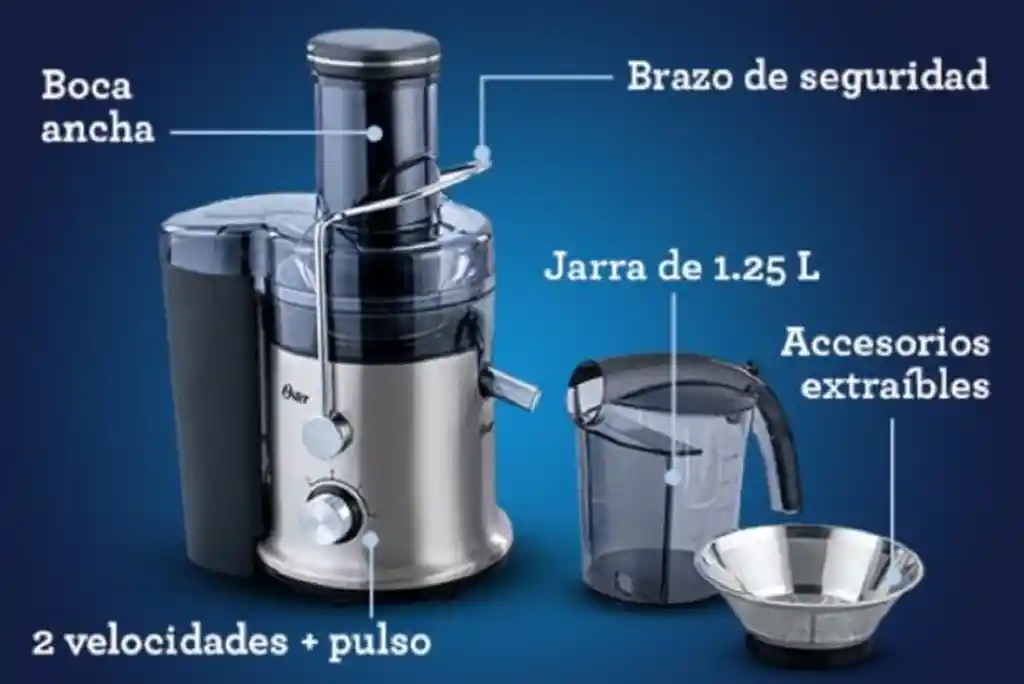 Oster Extractor De Jugosboca Ancha Fpstje32Os 600 Watts