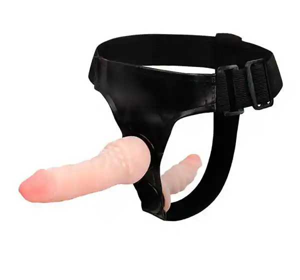 Arnes Doble Lesbico, Silicona Suave, Strap On