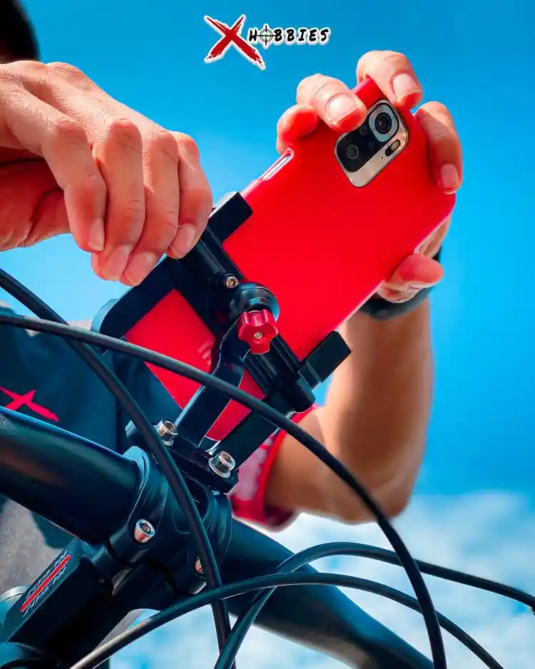 Soporte Holder De Celular 360º Metálico Para Bicicletas Negro